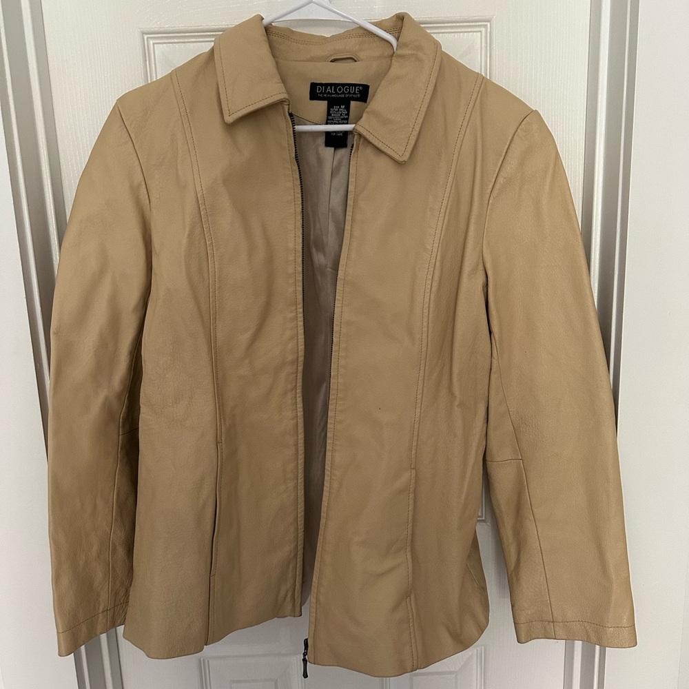 Dialogue Women's Light Brown Leather Jacket